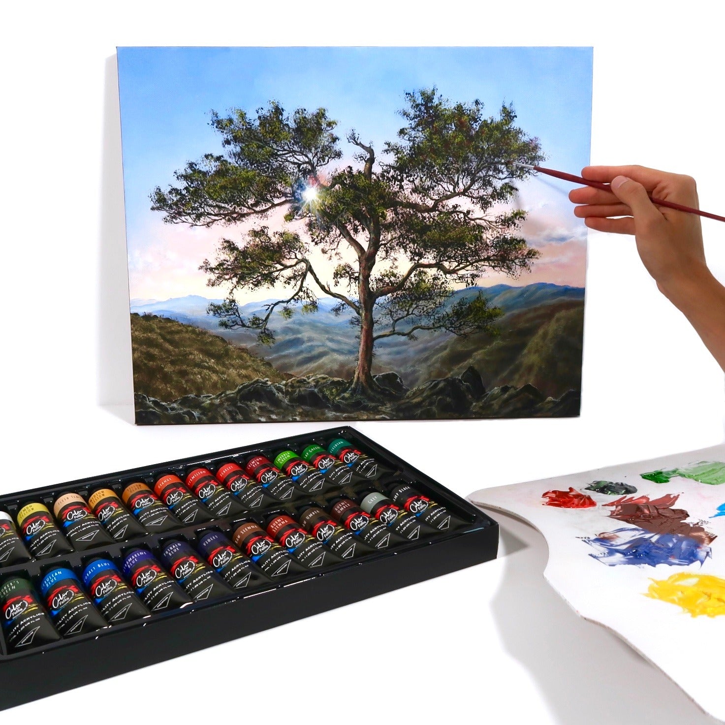 ColorByFeliks Acrylic Paint Set, 24 Large Tubes -37 mL, 1.25 oz