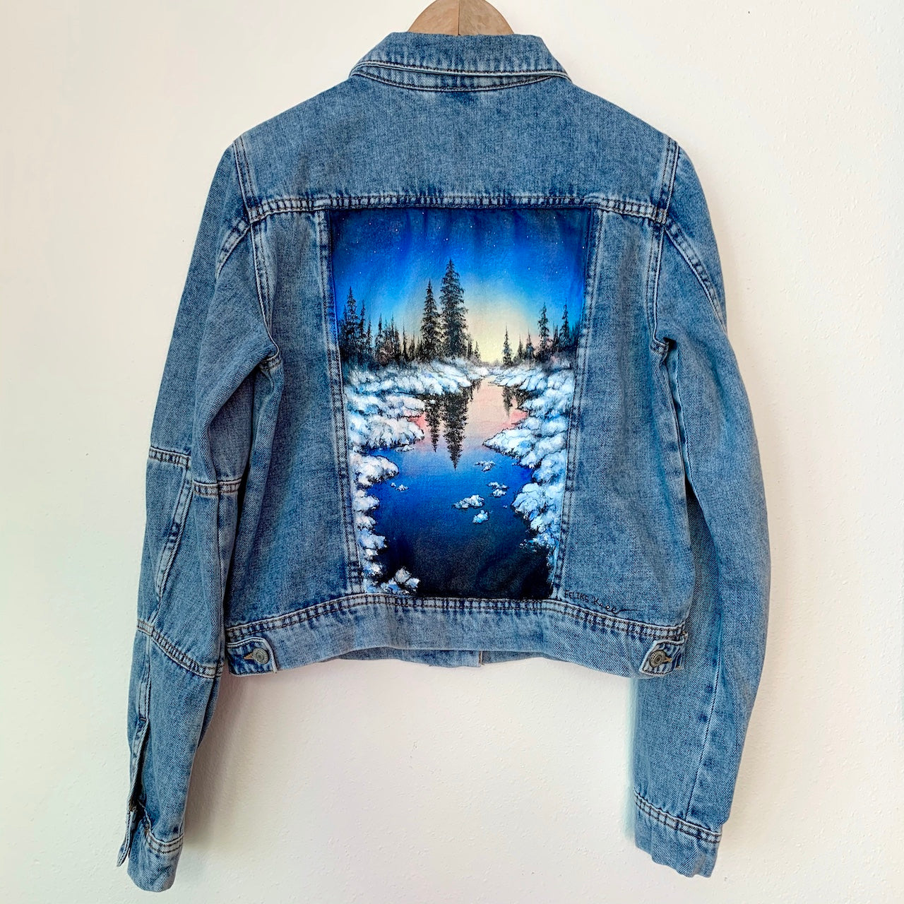 Original Free People Jean Jacket Painting - Women's Size M