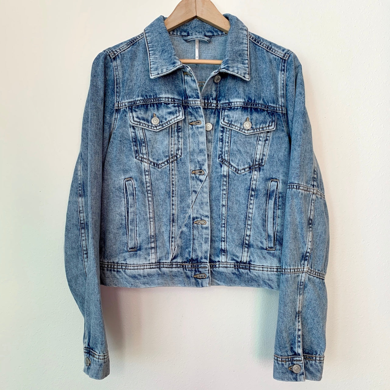 Original Free People Jean Jacket Painting - Women's Size M