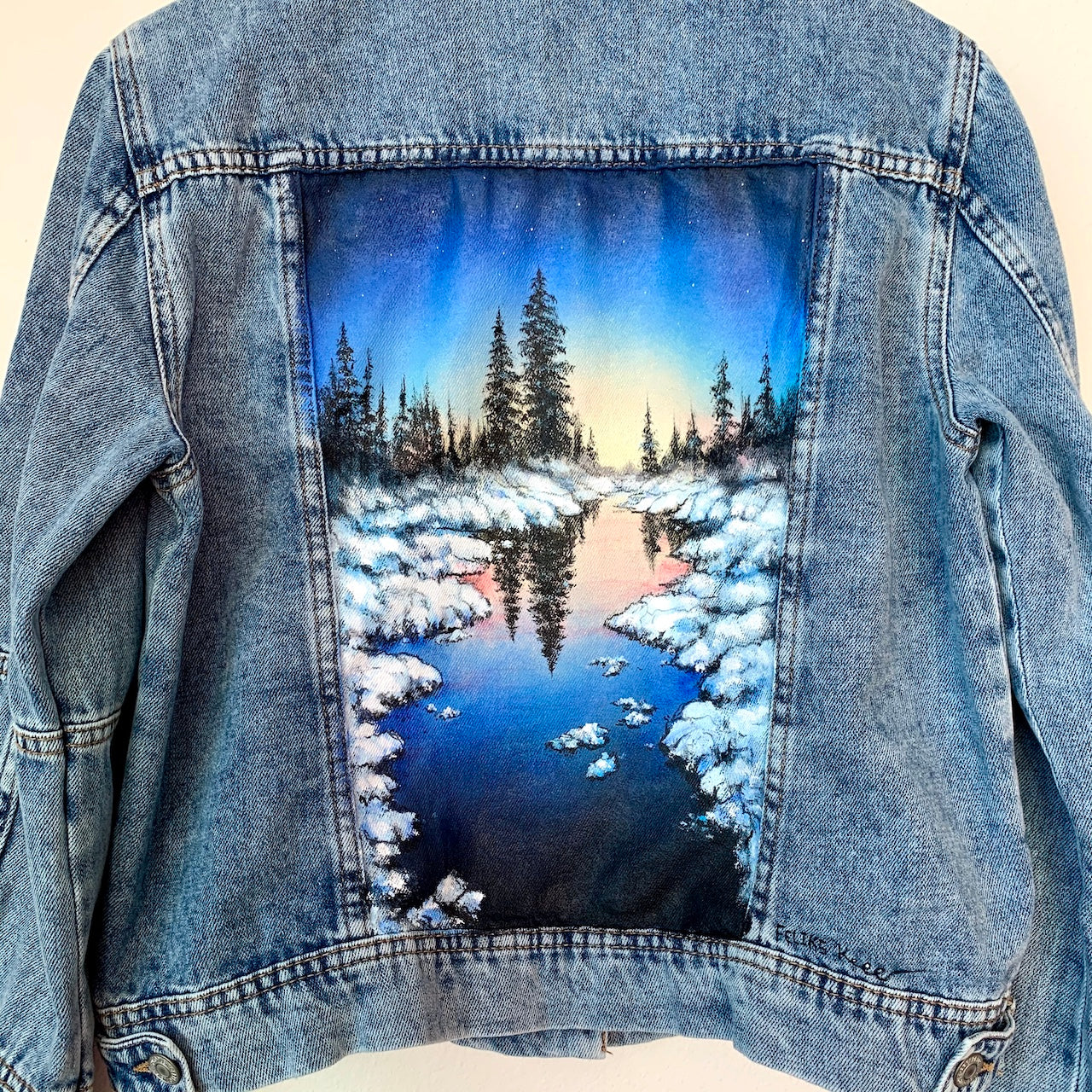 Original Free People Jean Jacket Painting - Women's Size M